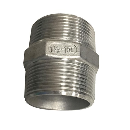 Bk Resources Lever Drain Coupling, 1 1/2" Male To Male, Stainless Steel BK-LDA